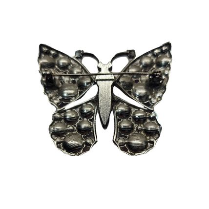 1 5/8 inch Butterfly Light Purple Rhinestone Brooch Pin (DM1)