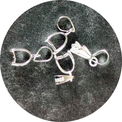 925 Sterling Silver Pendant Mount Bail Medium size High Quality 3 pack sizes C17