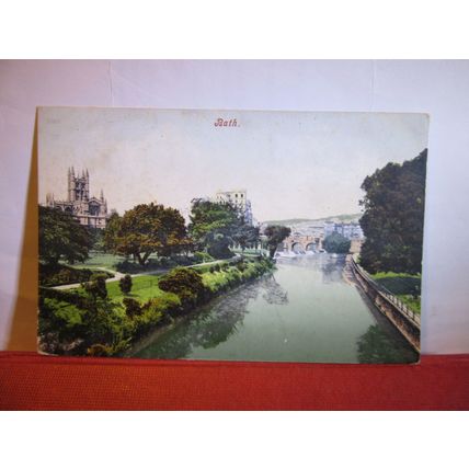 THE RIVER AVON, BATH unused vintage postcard #