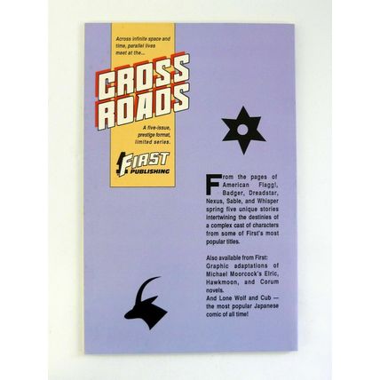 Crossroads #1 First Publishing Whisper and Sable NM+ 1988