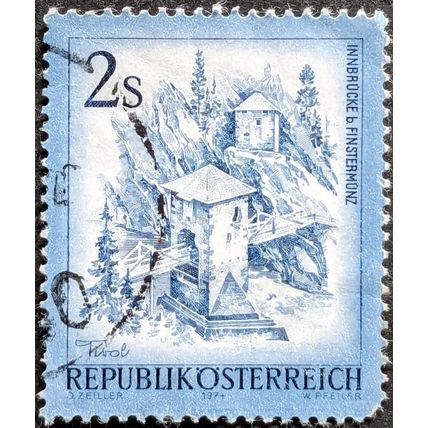 STAMP Austria SG1678 1974 2S Old Bridge Finstermunz Used