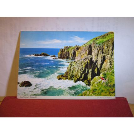 LAND'S END, CORNWALL unused vintage postcard by John Hinde 2DC16 =