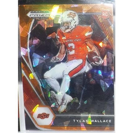2021 Prizm DP TYLAN WALLACE (OSU/RAVENS) Orange Cracked Ice Rookie Card #126