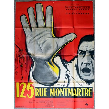 125 RUE MONTMARTRE 1959 Lino Ventura - Gilles Grangier FRENCH POSTER