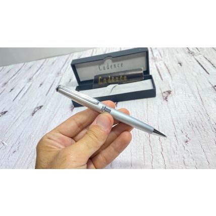 Vintage Cadence Ballpoint Pen, Blue Color, #1 PA, The Pen is Working, Silver col