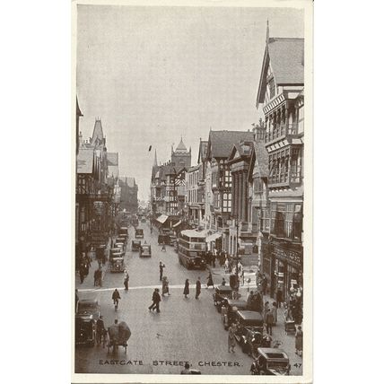 PC21974 Eastgate Street. Chester. No 47. 1950