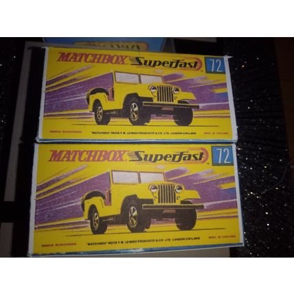 Matchbox - No72 JEEP - Replica / Reproduction Box