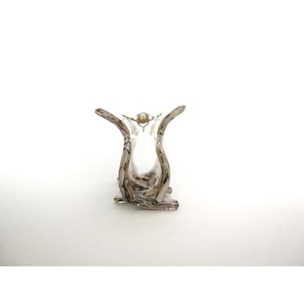Small gray abalone sea shell effect hair claw clamp clip fine thin hair