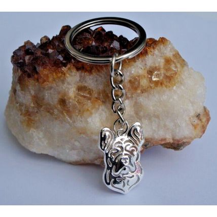 FRENCH BULLDOG METAL KEY RING IN VELVET GIFT BAG FRENCHIE KEY CHAIN