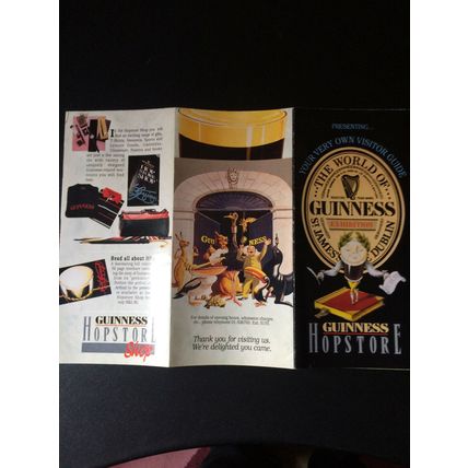 Vintage GUINNESS Brewery Hopstore Tourist Attraction Dublin Eire Ticket c1995