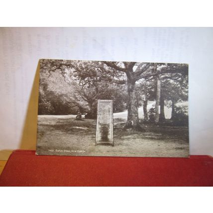 THE RUFUS STONE, NEW FOREST, HAMPSHIRE unused antique postcard by J Salmon =