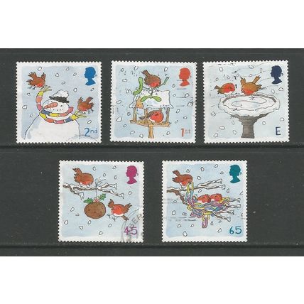 Great Britain 2001 Christmas, used set. SG2238-42