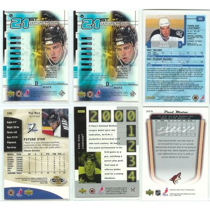 Paul Mara 6x card lot incl Insert
