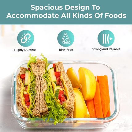Razab 35 Pc Set Glass Food Storage Containers with Lids - Meal Prep Airtight Ben