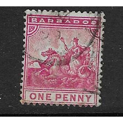 BARBADOS 1892-1903 WMK CROWN CA 1d USED SG107