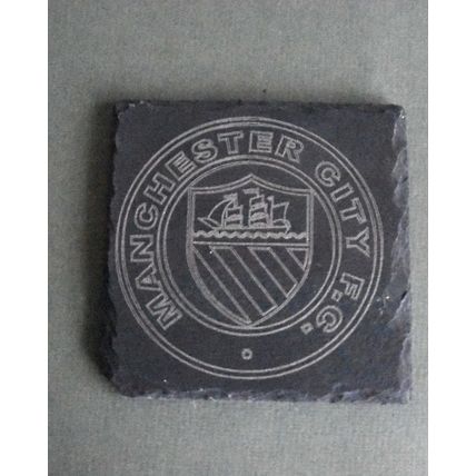 Manchester City slate coaster