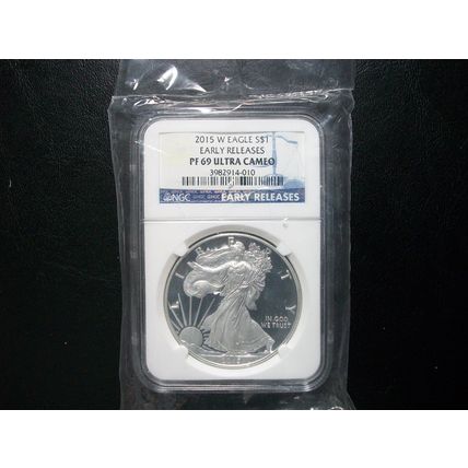 2015(W) NGC Silver Eagle Early Releases PF69 Ultra Cameo