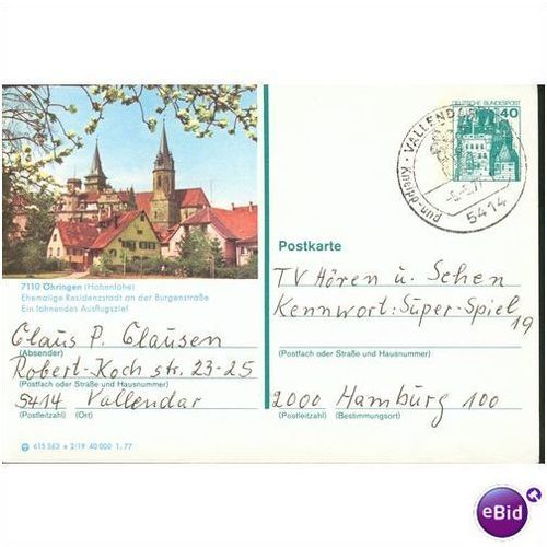 Germany postcard 1977 - 7110 Ohringen (Hohenlohe)