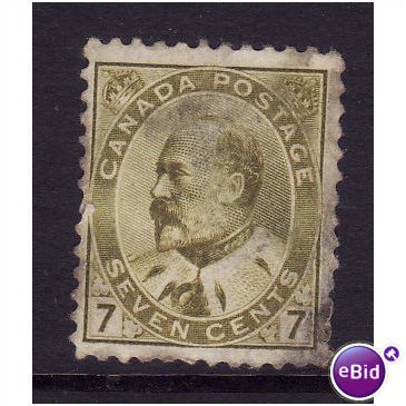CANADA 1903 SG 180 7c YELLOW OLIVE FINE USED