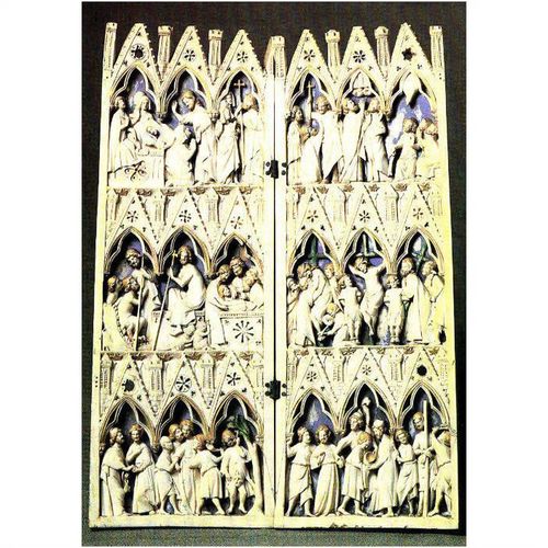 Colour Postcard - The Soissons Diptych - French Ivory