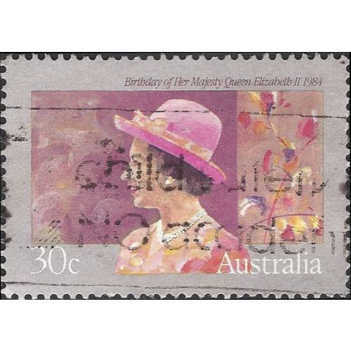 AUSTRALIA, Queen Elizabeth II Birthday, violet & grey 1984, 30c, #4
