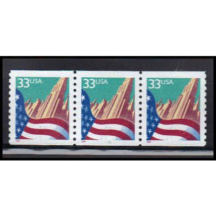 3280 33c U.S. Flag Over City Very Fine MNH PNC 1111/3 PA4042