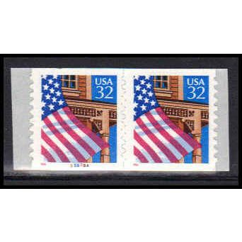 2915A 32c U.S. Flag Over Porch Fine MNH CNP Left 55555A P/UL PA1800