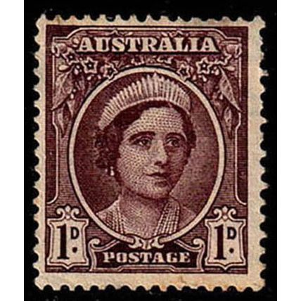 Australia 1942 Queen Elizabeth 1d Used Stamp..
