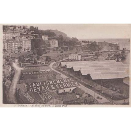 Wine Port Docks Harbour Bougie Algeria Antique Algerian Mediterranean Postcard