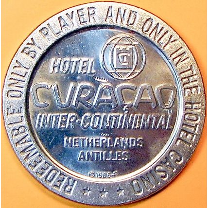 Intercontinental. $1 Casino Token. Curacao, N.A. P79.