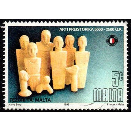 Malta 1996 Archaeological Treasures 5c Used Stamp