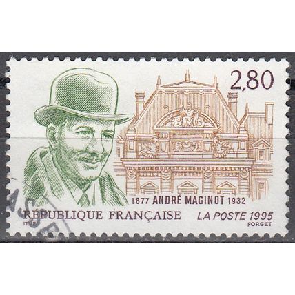 France 1995 Michel 3108 O Cote (2008) 1.00 € André Maginot Cachet rond