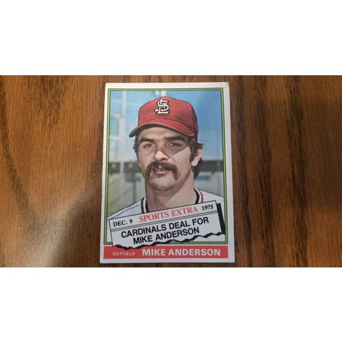 1976 Topps Traded Card # 527T Mike Anderson Very Good (3) St Louis Cardinals