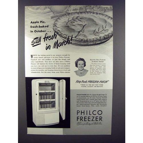 1948 Philco Freezer, Model AV-75 Ad - Still Fresh!