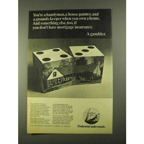 1968 Prudential Insurance Ad - Handyman, House Painter