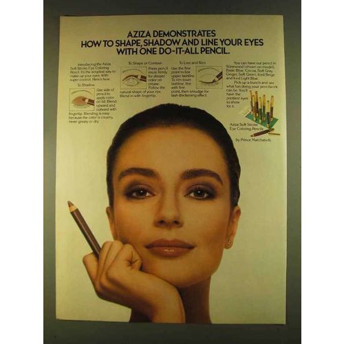 1980 Aziza Soft Stroke Eye Coloring Pencils Ad