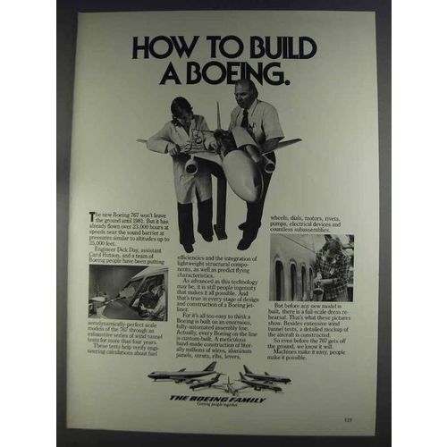 1980 Boeing 767 Airplane Ad - How to Build
