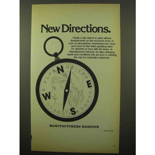 1981 Manufacturers Hanover Ad - New Directions