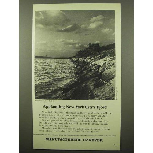 1981 Manufacturers Hanover Ad - New York City's Fjord