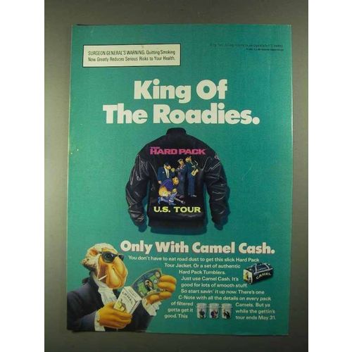 1991 Camel Cigarettes Ad - Joe Camel - King of Roadies