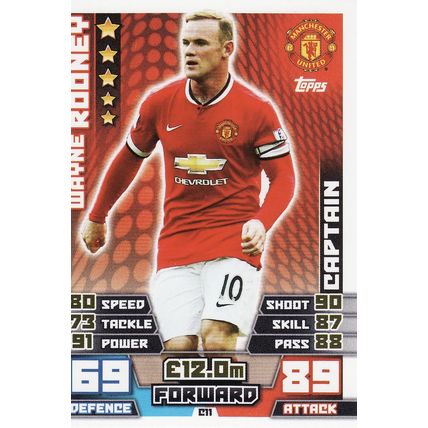 Match Attax Extra 2014/2015 C11 Wayne Rooney Manchester United