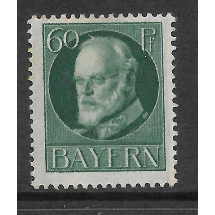BAVARIA 1914 KING LUDWIG III 60pf GREEN SG E187A M / MINT