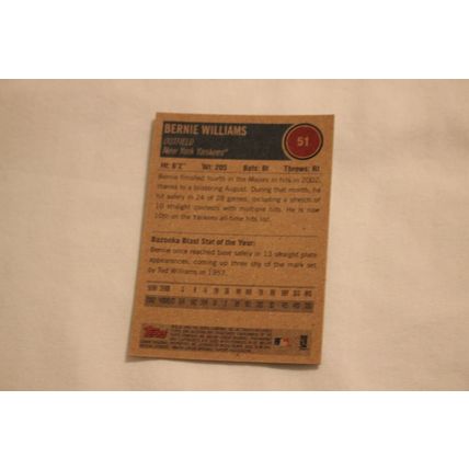 Bernie Williams 2003 Bazooka MINI NO. 51
