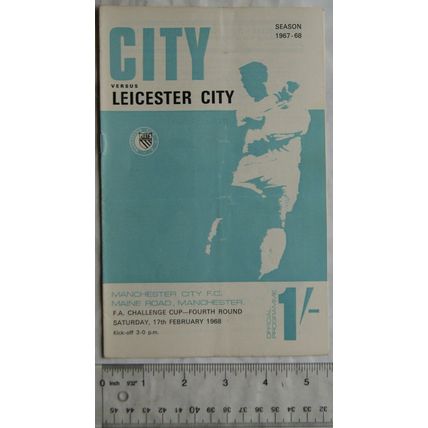 1968 programme Manchester City v. Leicester City, FA Cup 4th Round