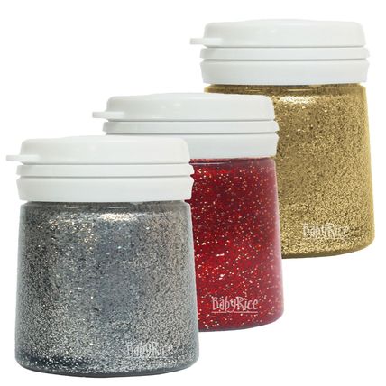 Multi-Purpose Glitter Paint 20ml 100ml, Art Supplies Craft, Silver, Gold or Red