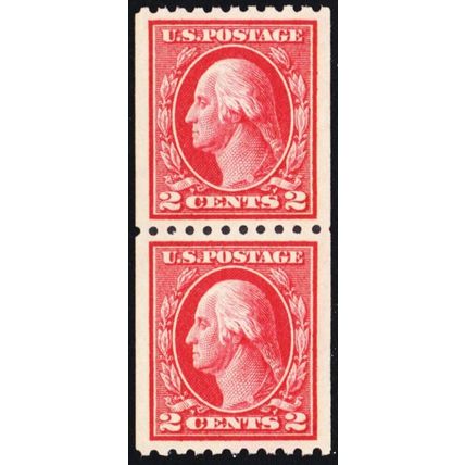 442 Mint NH XF/S 2¢ Coil Pair With PSAG Certificate Graded 95 - Stuart Katz