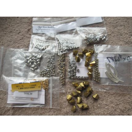 Mixed Lot of Spacers / Findings with Silver & Gold Finish