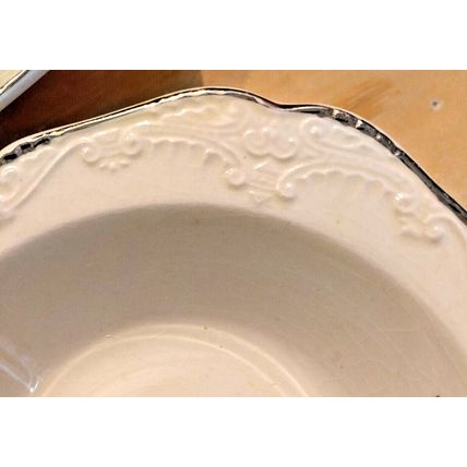 Vintage Papoco Fruit Bowl Pink Floral Pattern Circa 1930 By Paden City Set of 4