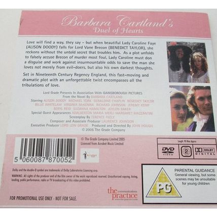 Duel Of Hearts DVD Promo The Daily Mail Barbara Cartland Romance Collection