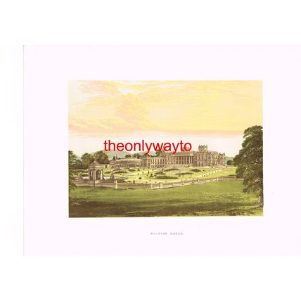 WHITLEY COURT, Nr DROITWICH, WORCS (EARL OF DUDLEY), Book Illustration, c1880